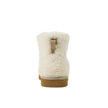 Loisir moelleux Bottes de neige en peluche blanche respirante